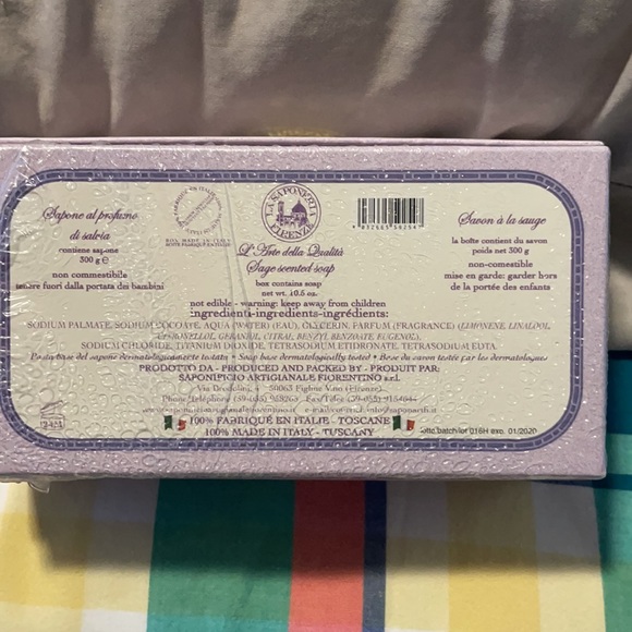 La Saponeria Firenze Sage Soap with Coconut Oil - Picture 3 of 4